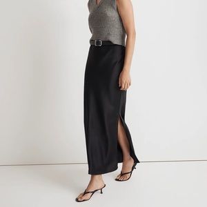 Satin Maxi Slip Skirt